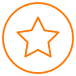 star in a circle icon