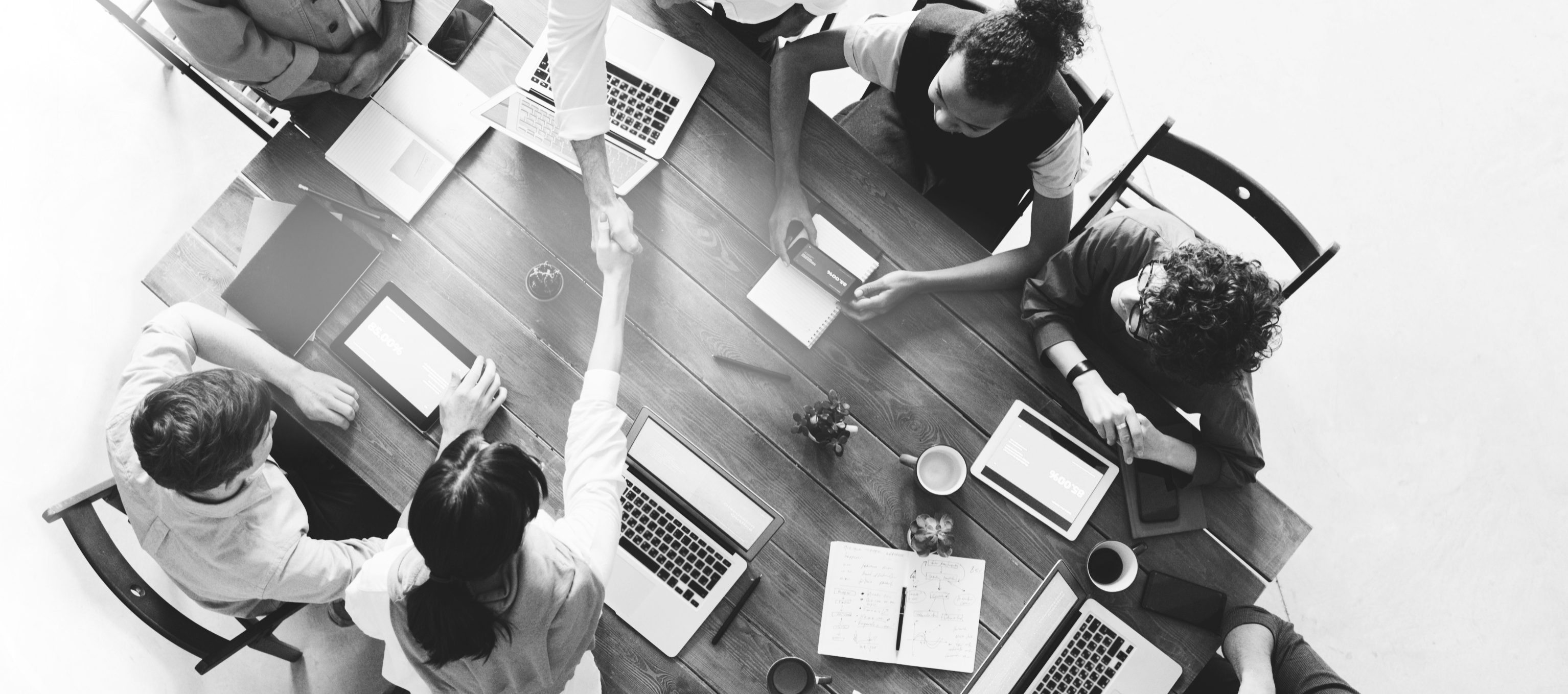 coworkers at a table