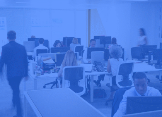 office with blue overlay