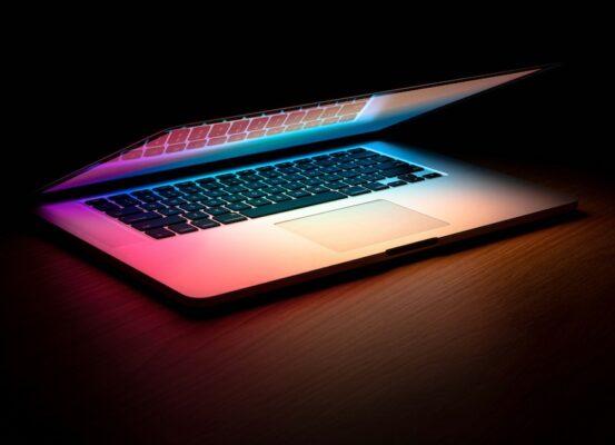 multicolor laptop