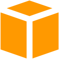 orange 3D box icon