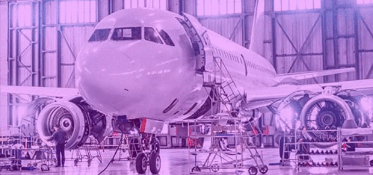 plane in hangar