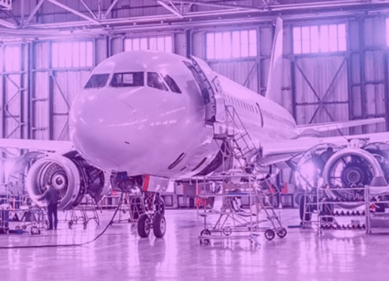 plane in hangar