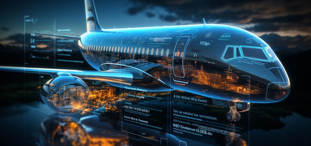 futuristic blue plane