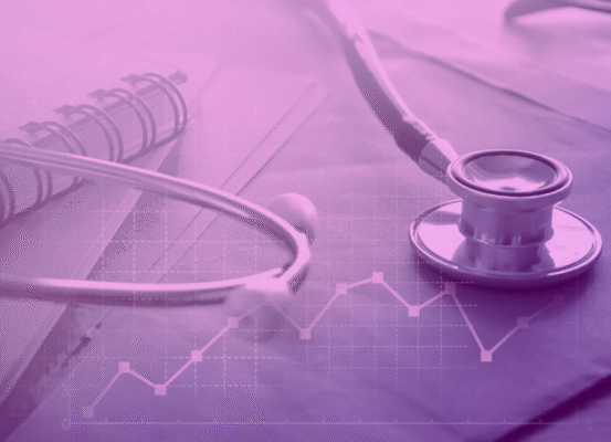 image with stethoscope and graph