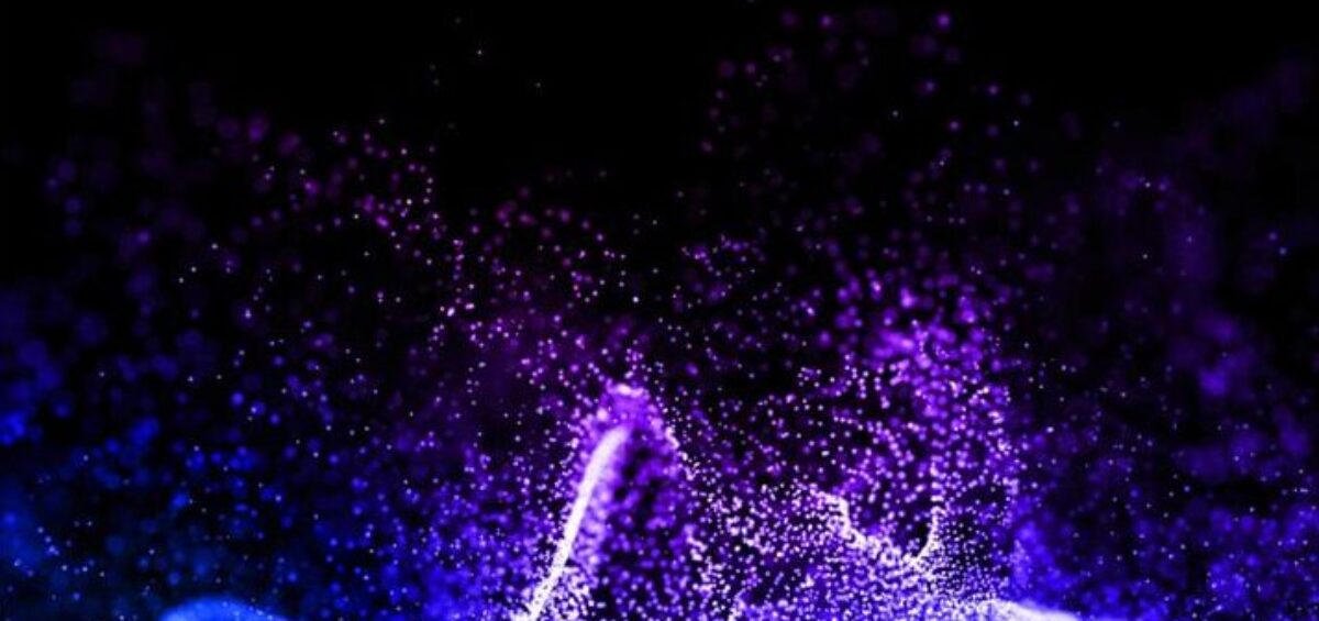 purple and blue abstract splatters