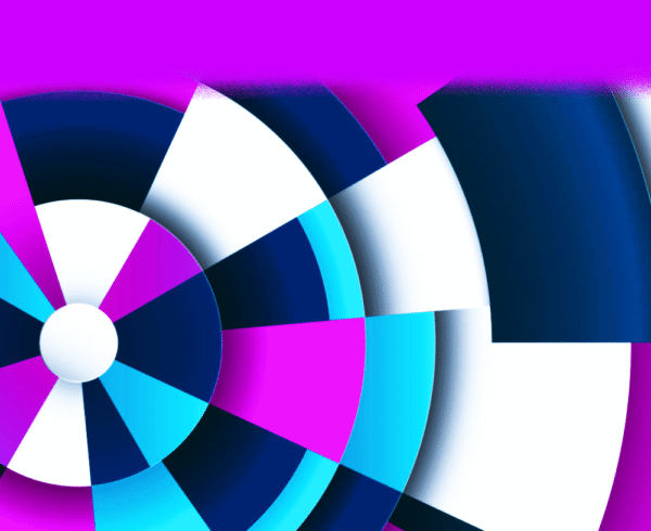 pink white and blue bullseye