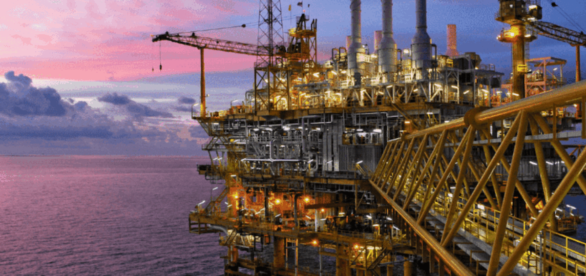 oil rig on the ocean