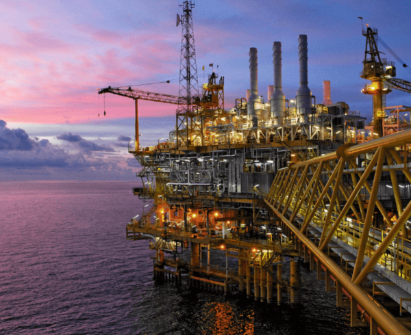 oil rig on the ocean