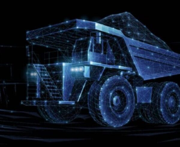 Mining truck technology graphic