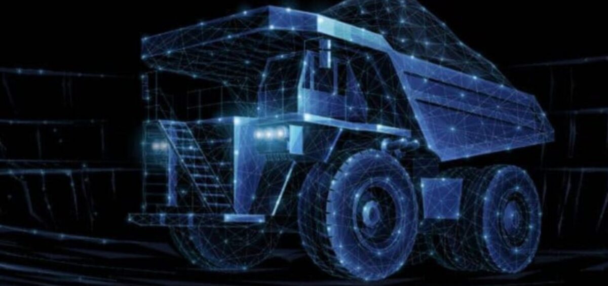 Mining truck technology graphic