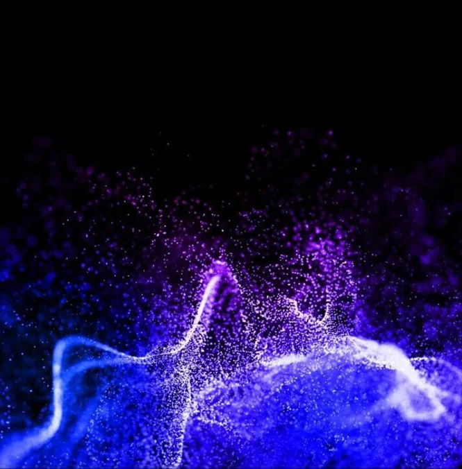 purple and blue abstract splatters